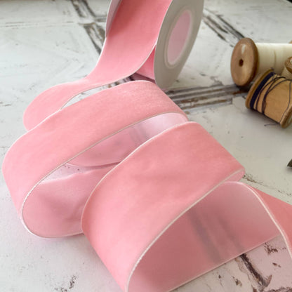 Pink Velvet Ribbon 38mm  - 3 Meter roll