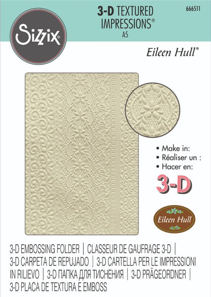 Sizzix 3D Textured Impressions A5 Embossing Folder -  Lace