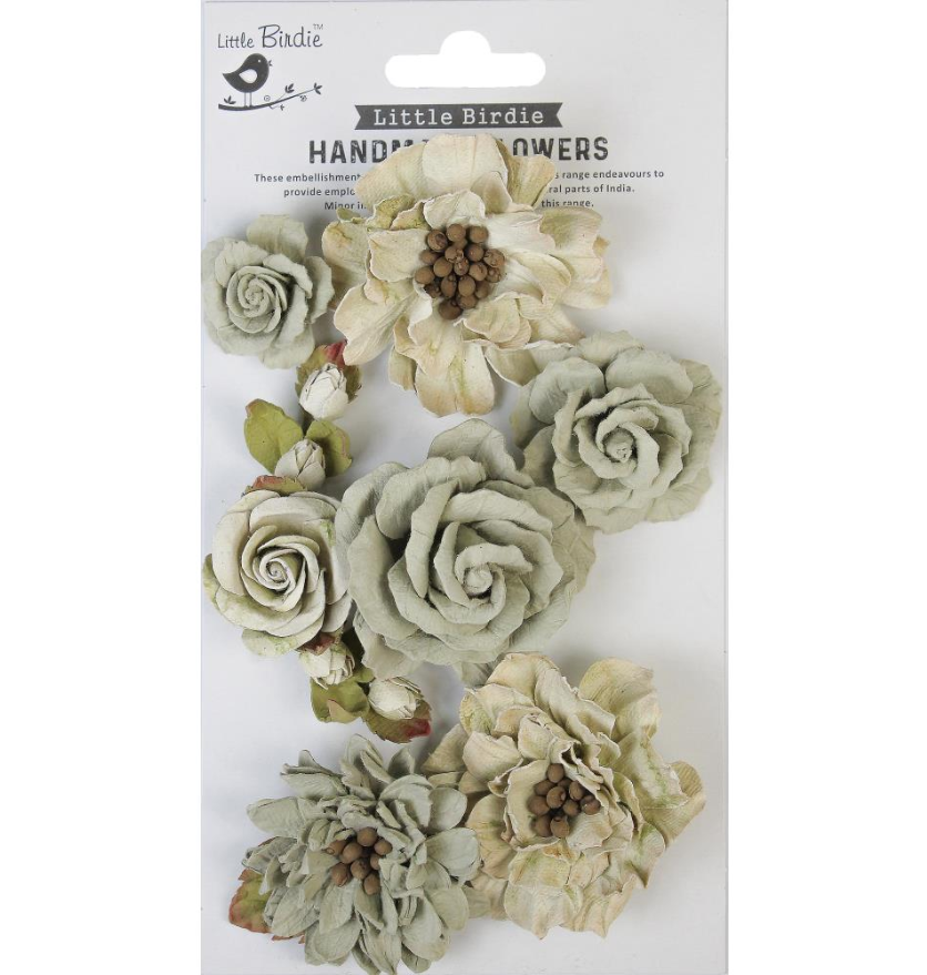 Little Birdie Lolita Paper Flowers 7/Pkg