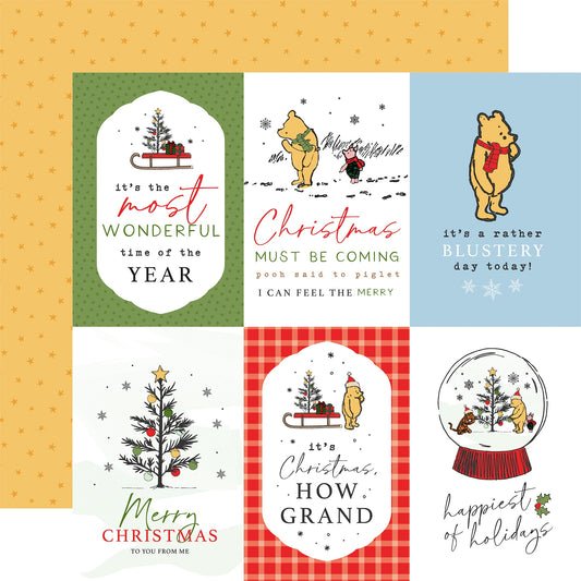 Winnie The Pooh Christmas 4 x 6 Journal cards