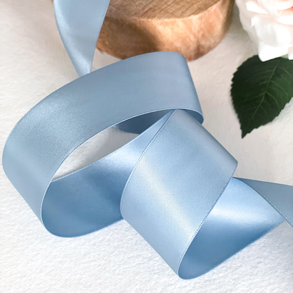 38mm French Blue Satin Ribbon - Per 1 Metre Length