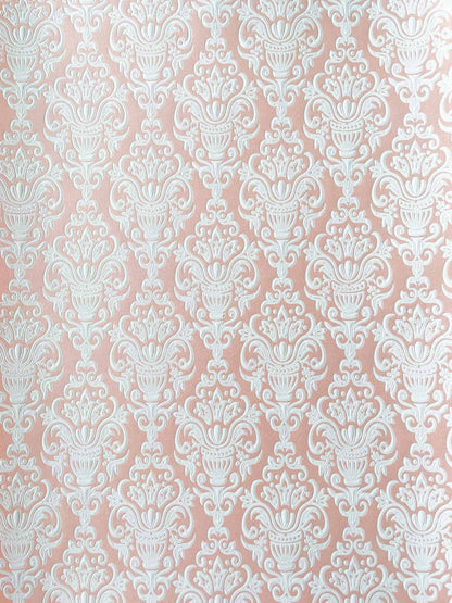 Antoinette Embossed Paper in Pink and White