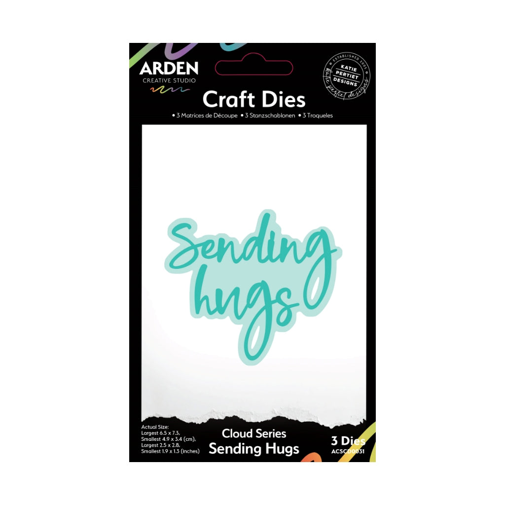 Arden Creative Studio Sentiment Cloud Series Sending Hugs Craft Die Set