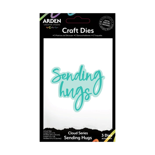 Arden Creative Studio Sentiment Cloud Series Sending Hugs Craft Die Set