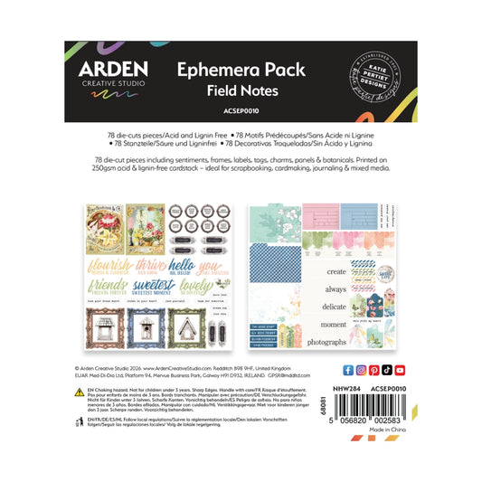 Arden Creative Studio Field Notes Ephemera Pack