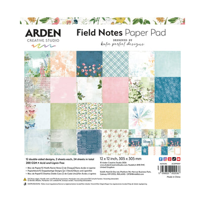 Arden Creative Studio Field Notes 12in x 12in Paper Pad