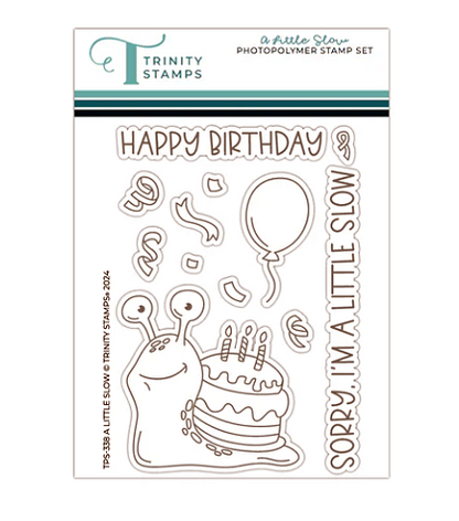 A Little Slow 3x4 Stamp and coordinating Die Set