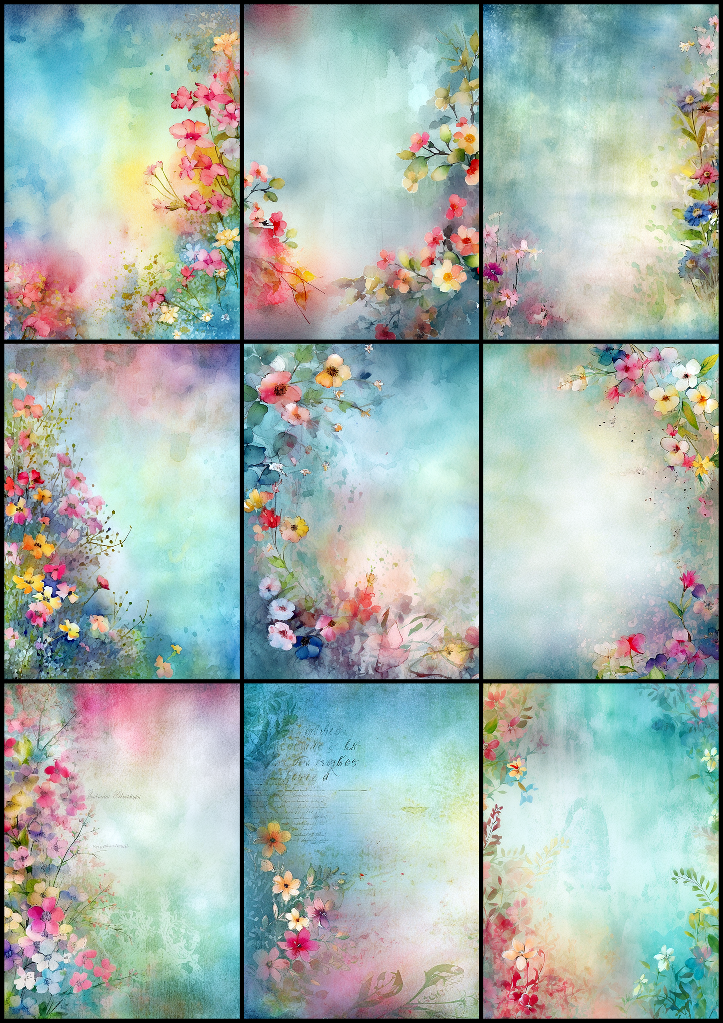 Alice's Tea Party -  "FLORALS"  backgrounds