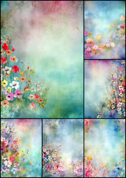 Alice's Tea Party -  "FLORALS"  backgrounds