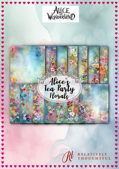 Alice's Tea Party -  "FLORALS"  backgrounds