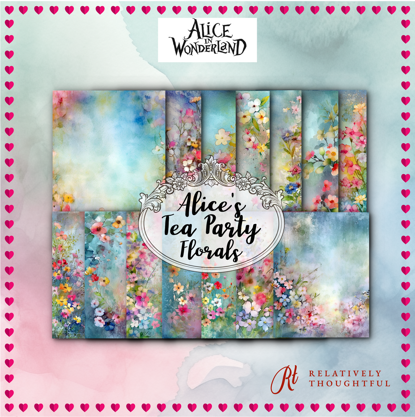 Alice's Tea Party "FLORALS" - Digital Download