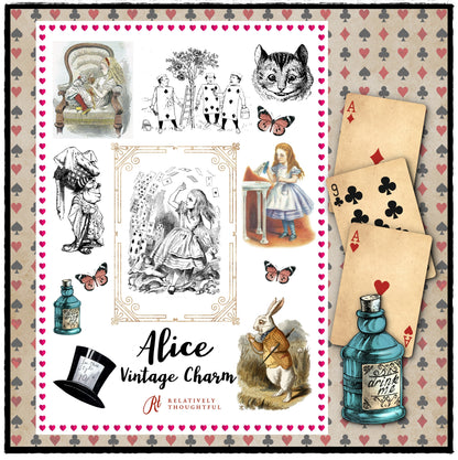 Alice Vintage Charms - Papercraft Collection