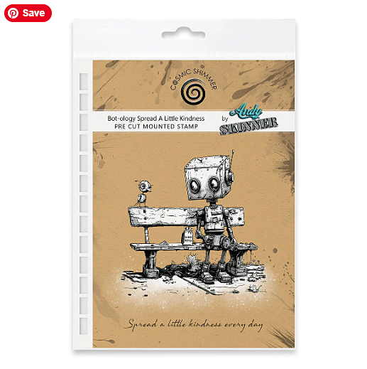 Bot-ology Spread A Little Kindness Pre Cut Rubber Stamp Set by Andy Skinner