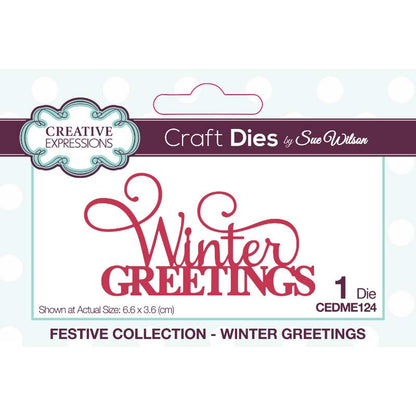 Sue Wilson Festive Mini Expressions Winter Greetings Craft Die