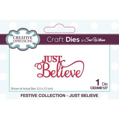 Sue Wilson Festive Mini Expressions Just Believe Craft Die