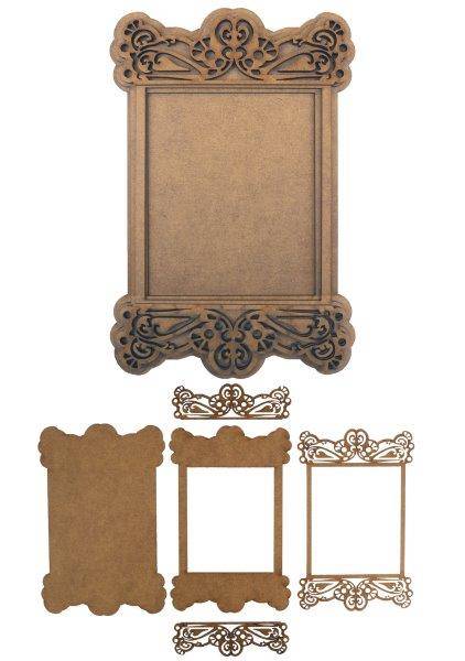 Layered Portrait Rectangle Mdf