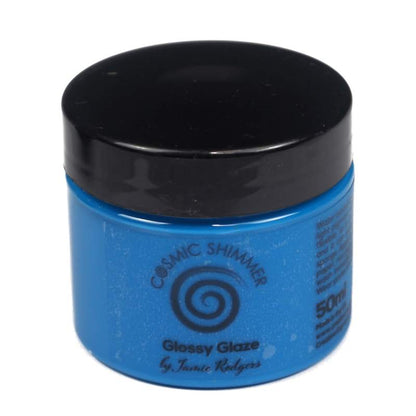 Cosmic Shimmer Jamie Rodgers Glossy Glaze Curious Blue 50ml