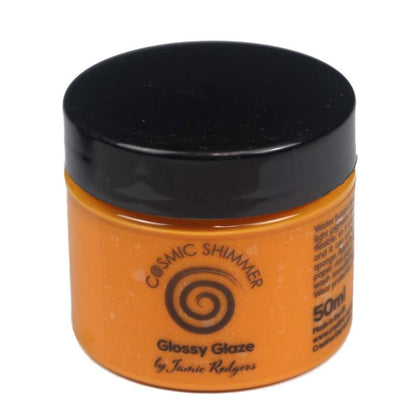 Cosmic Shimmer Jamie Rodgers Glossy Glaze Orange Flame 50ml