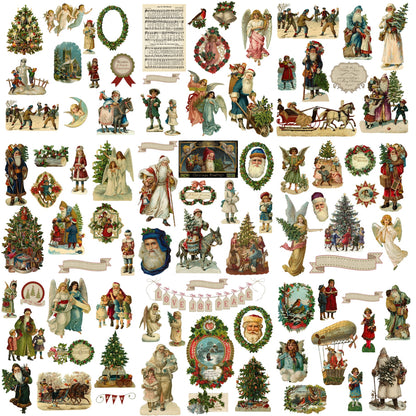 Christmas Vintage Postcards - Papercraft Collection