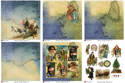 Christmas Vintage Postcards - Papercraft Collection