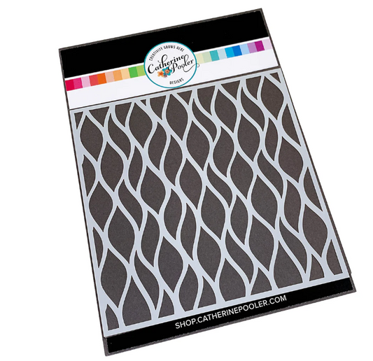 Catherine Pooler design stamp with wavy pattern on a white background