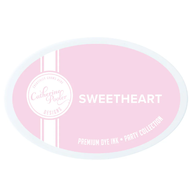 Pink ink pad with 'Cathimeri Poole' branding on a white background