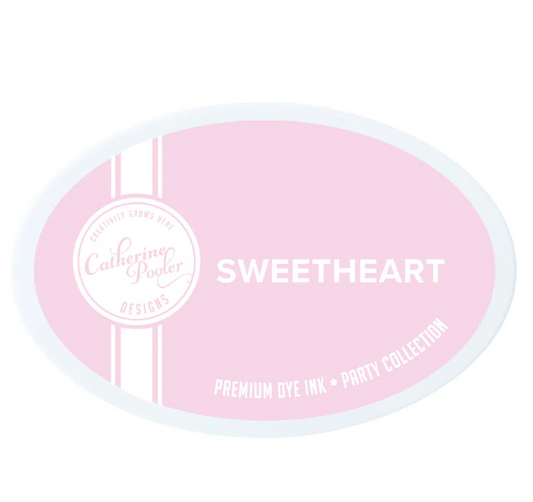Pink ink pad with 'Cathimeri Poole' branding on a white background