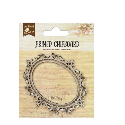 Chipboard Oval Frame 1 pc
