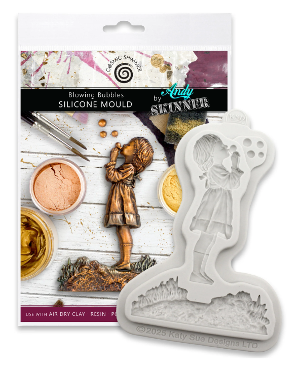 Cosmic Shimmer Blowing Bubbles Silicone Mould by Andy Skinner