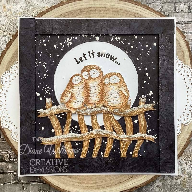 Designer Boutique Snowy Owls 4 in x 6 in Stamp Set