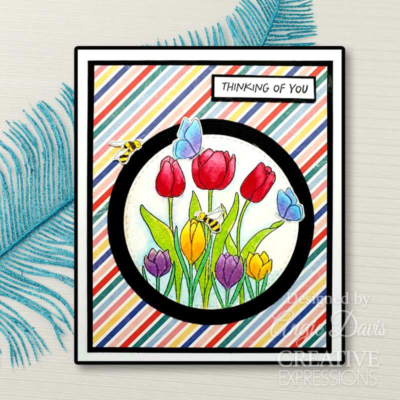 Jane’s Doodles Tulip & Crocus 4 in x 6 in Clear Stamp Set