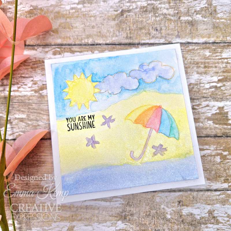 Jane’s Doodles Rain or Shine 4 in x 6 in Clear Stamp Set