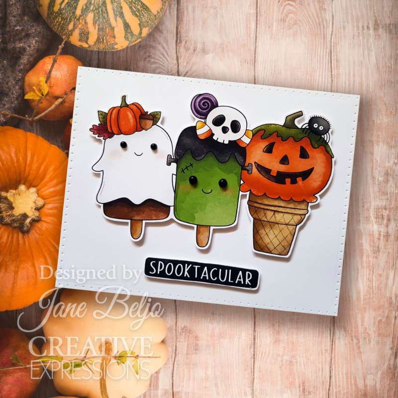 Jane’s Doodles Spooktacular 6 in x 8 in Clear Stamp Set