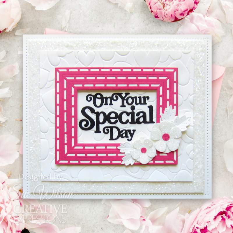 Sue Wilson Shadowed Sentiments On Your Special Day Craft Die