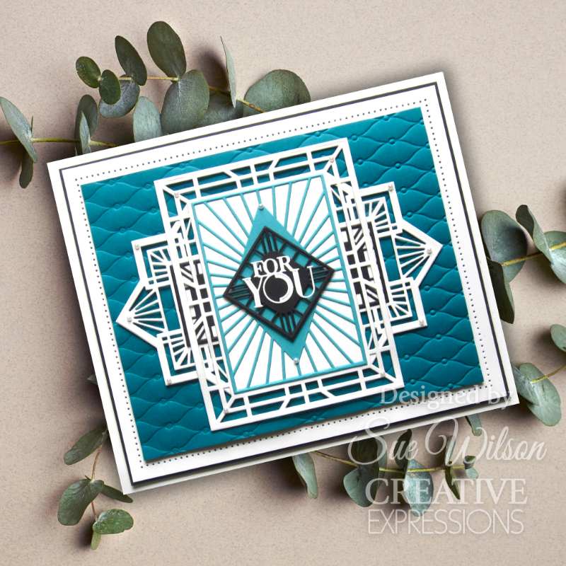 Sue Wilson Art Deco Diamond Radiance Background Craft Die