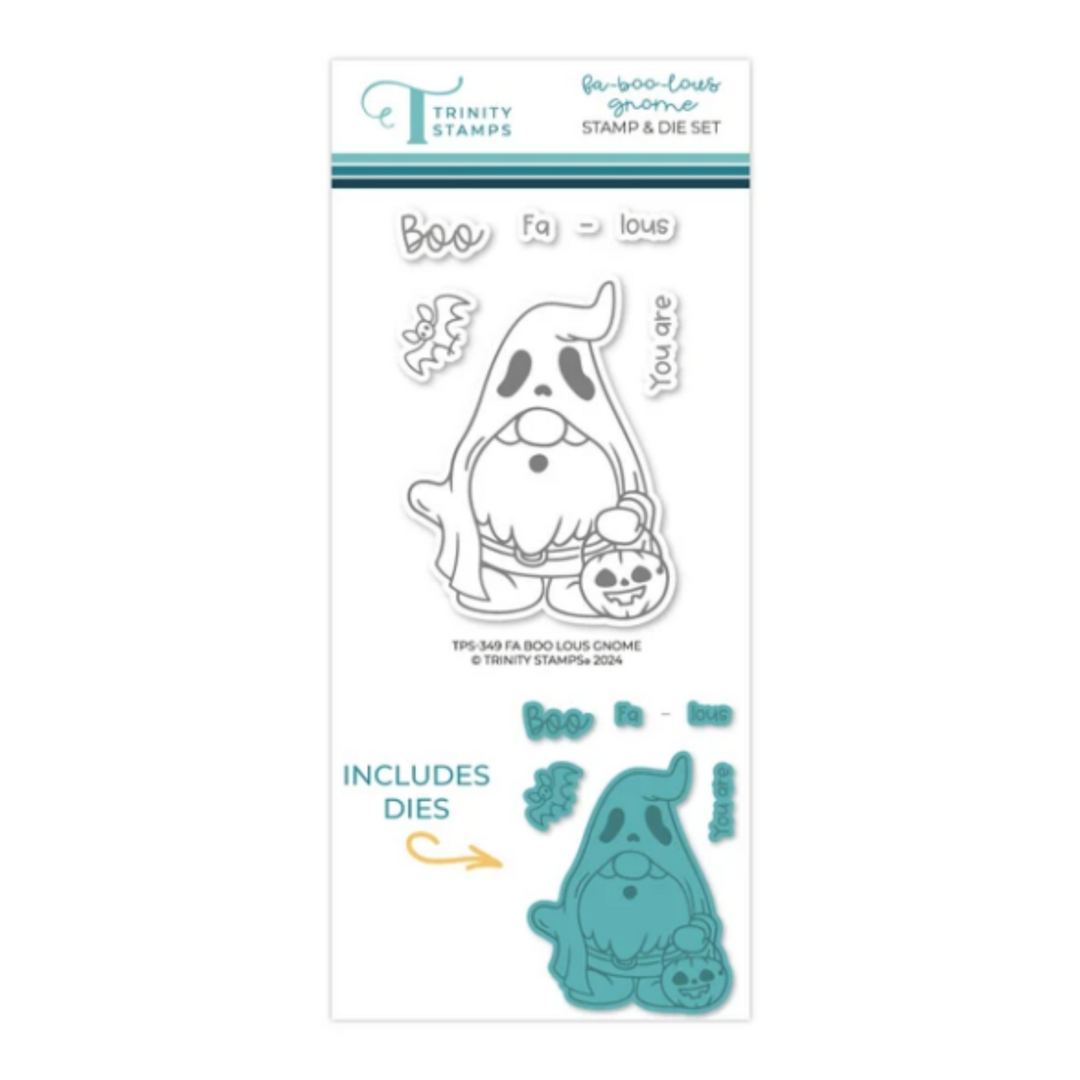 Fa-boo-lus Gnome 2 x 3 Stamp and Die Set
