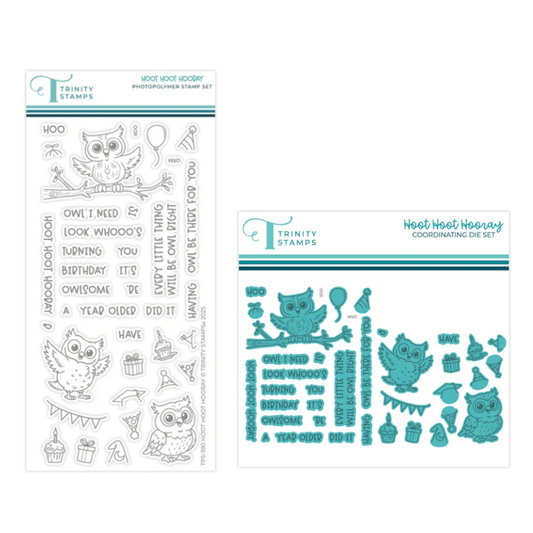 Hoot Hoot Hooray Coordinating Stamp and Die Set