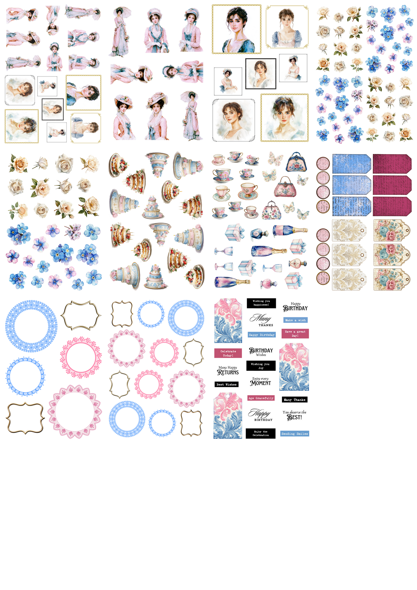 Happy Birthday - Jane Austen Digital Download