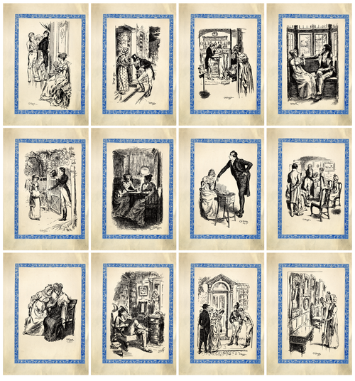 Jane Austen A5 Dividers - Illustrations by Hugh Thomson