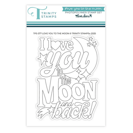 Love you to the Moon 3x4 Stamp - Love, Dani Collection