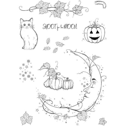 Pink Ink Designs Harvest Moon 6 in x 8 in Clear Stamp Set