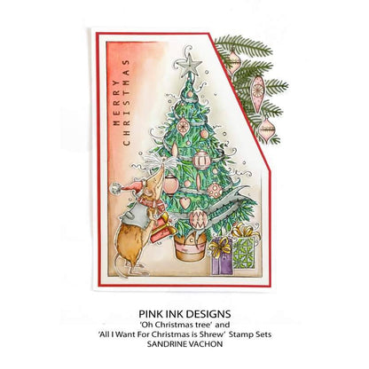 Oh Christmas Tree 6 in x 8 in Clear Stamp Set