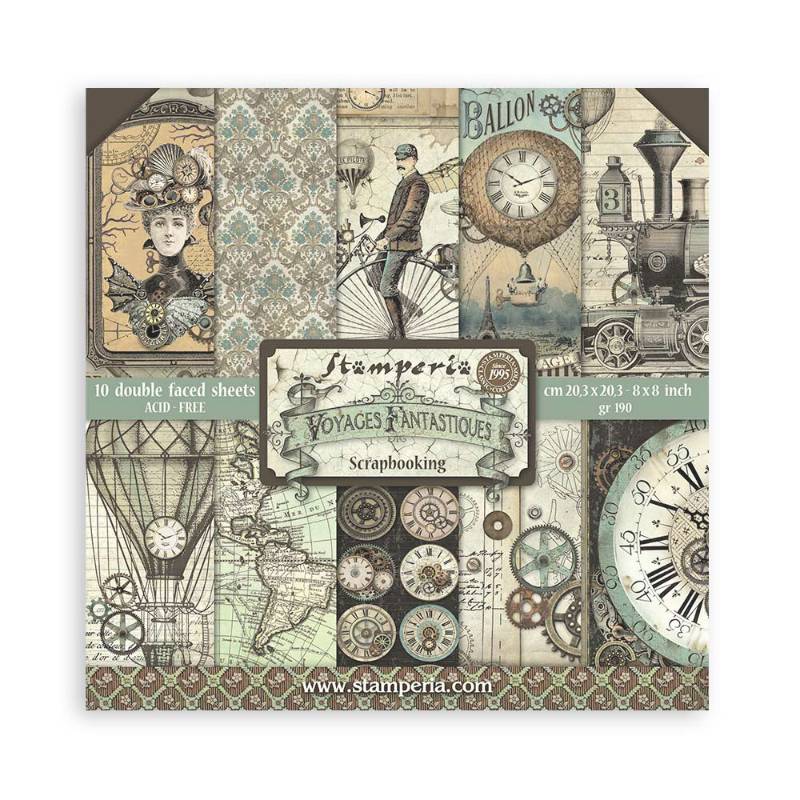 Voyages Fantastiques 8" x 8" scrapbook