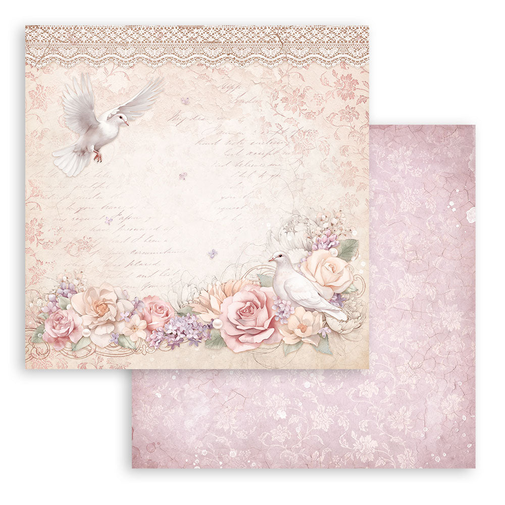 Romance Forever 8 x 8 pad - Stamperia