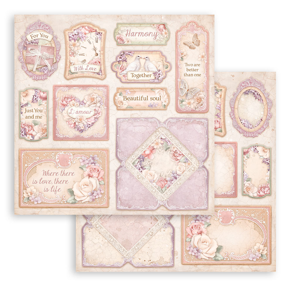 Romance Forever 8 x 8 pad - Stamperia