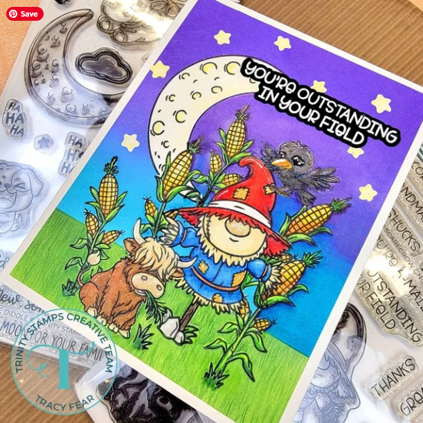 Scarecrow Gnome 4 x 6 Stamp Set