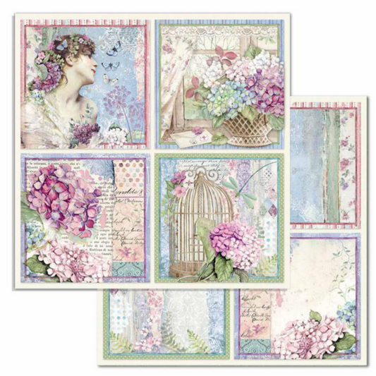 Hortensia Cards  12 x 12 Sheet