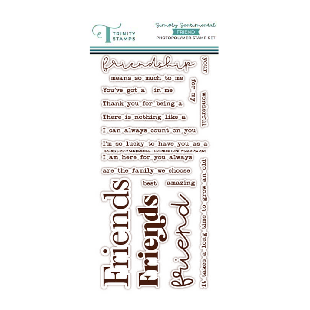 Simply Sentimental - Friend 4x8 Stamp Set