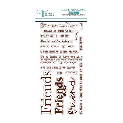 Simply Sentimental - Friend 4x8 Stamp Set