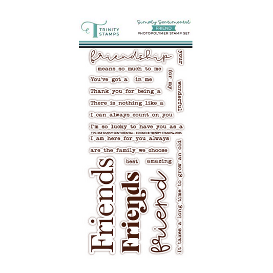 Simply Sentimental - Friend 4x8 Stamp Set